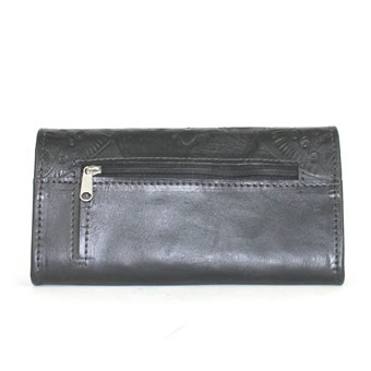 American West Southern Style Tri-Fold Wallet - Black #2